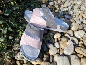 MEDISTYLE  dámská zdravotní pantofel INGRID šedo-růžová
