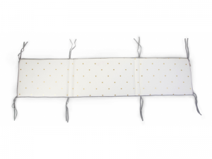 Mantinel do postýlky 35x170cm Jersey Gold Dots