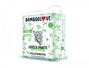 Plenkové kalhotky jednorázové bambus vel. L 9-14 kg 17 ks