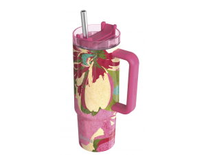 Nerezový termohrnek s brčkem Stream Pink Flambe 950 ml