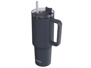 Nerezový termohrnek s brčkem Stream Black 1200 ml