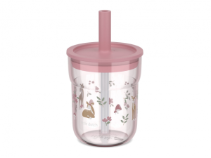 Kelímek s brčkem 250 ml Fairy Garden